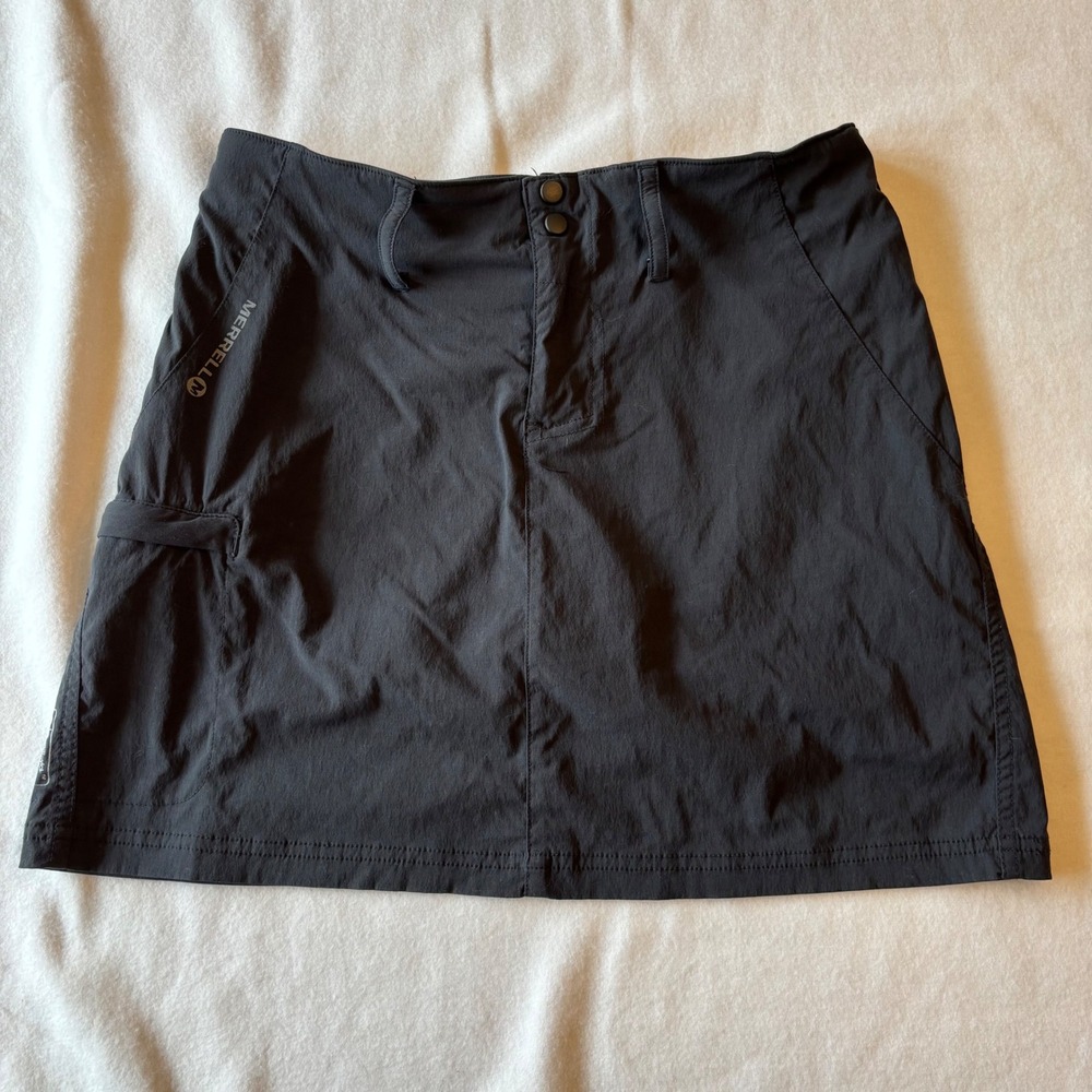 Merrell Womens Opti-Wick Hiking Skort Size 2 Black UPF 50+ Outdoor Active Skirt